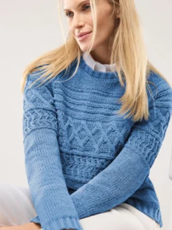Pullover aus softem Bändchengarn