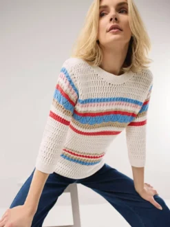 Pullover im Häkel-Look