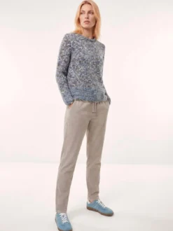 Pullover in bedrucktem Garn