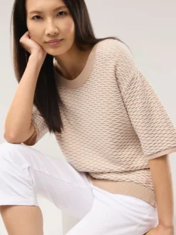 Pullover in Bicolor-Optik