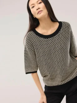 Pullover in Bicolor-Optik