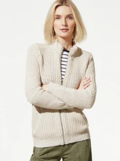 Reliefstruktur-Strickjacke