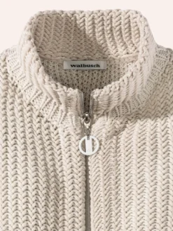 Reliefstruktur-Strickjacke