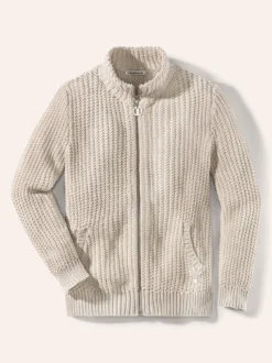 Reliefstruktur-Strickjacke