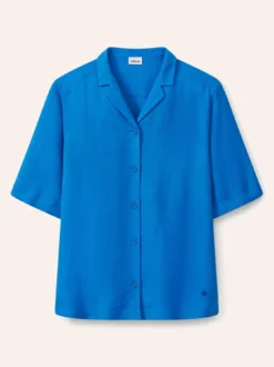 Reverskragen Bluse Leinenmix