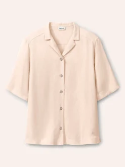 Reverskragen Bluse Leinenmix