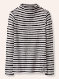 Ringelshirt mit Kaminkragen