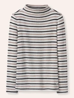 Ringelshirt mit Kaminkragen