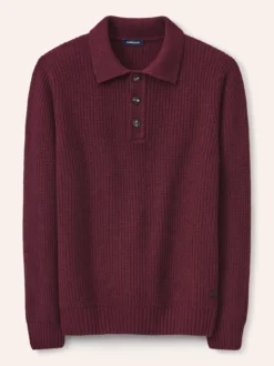Rippstrickpolo aus Wollmischung