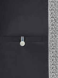 Rundhalsblazer mit Pailletten