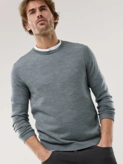 Rundhals-Pullover Merino Extrafein