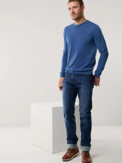 Rundhals-Pullover Merino Extrafein