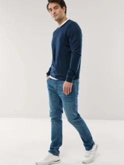 Rundhals-Pullover Merino Extrafein