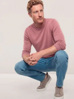Rundhals-Pullover Merino Extrafein