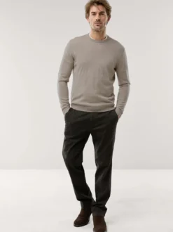 Rundhals-Pullover Merino Extrafein