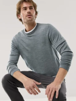 Rundhals-Pullover Merino Extrafein