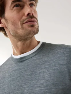 Rundhals-Pullover Merino Extrafein