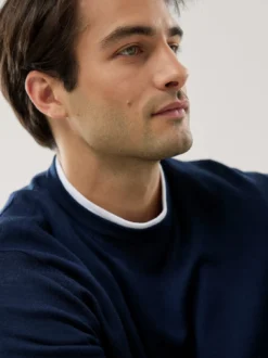 Rundhals-Pullover Merino Extrafein