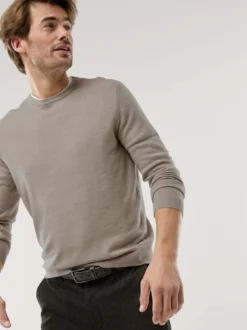 Rundhals-Pullover Merino Extrafein