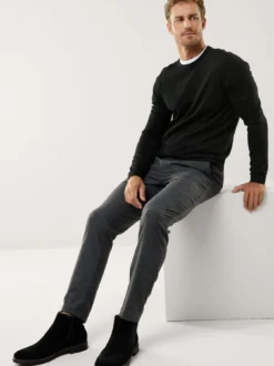 Rundhals-Pullover Merino Extrafein