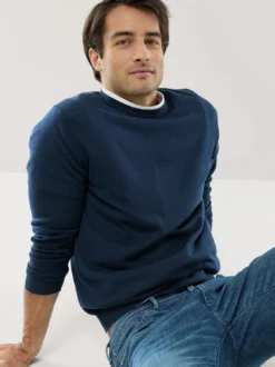 Rundhals-Pullover Merino Extrafein