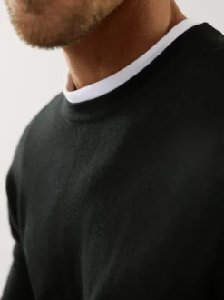 Rundhals-Pullover Merino Extrafein