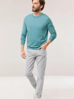 Rundhals-Pullover Merino Extrafein