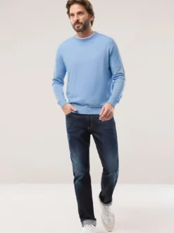 Rundhals-Pullover Merino Extrafein