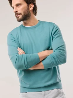 Rundhals-Pullover Merino Extrafein