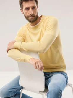 Rundhals-Pullover Merino Extrafein