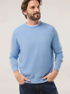 Rundhals-Pullover Merino Extrafein