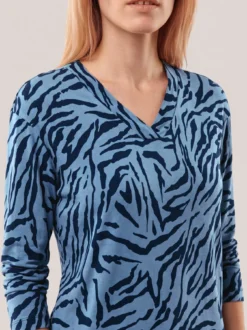 Shirt aus Viskose mit Animalprint