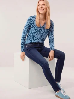 Shirt aus Viskose mit Animalprint