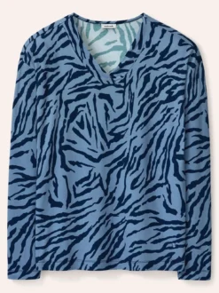 Shirt aus Viskose mit Animalprint