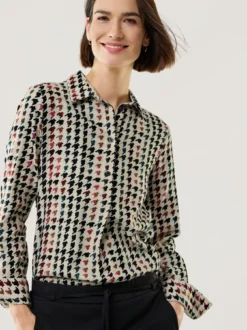 Soft-Flanell Polo-Bluse