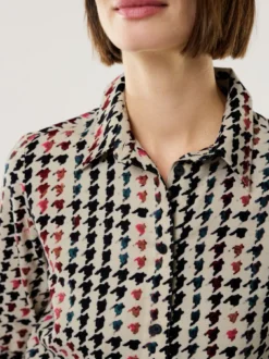 Soft-Flanell Polo-Bluse