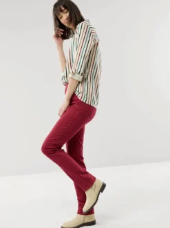 Soft-Flanell Polo-Bluse