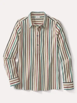 Soft-Flanell Polo-Bluse