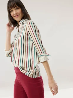 Soft-Flanell Polo-Bluse