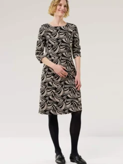 Softjersey-Jacquardkleid