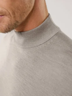 Stehbund-Pullover Merino Extrafein