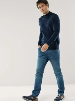Stehbund-Pullover Merino Extrafein