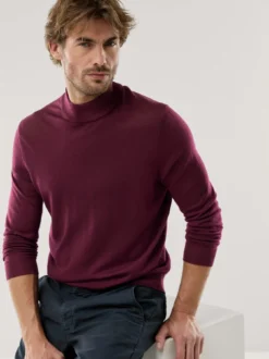 Stehbund-Pullover Merino Extrafein