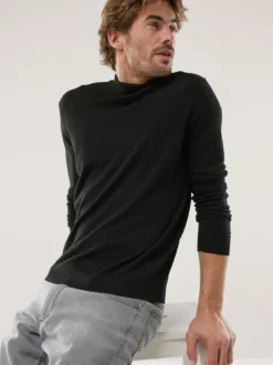 Stehbund-Pullover Merino Extrafein