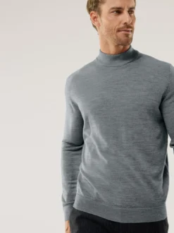 Stehbund-Pullover Merino Extrafein
