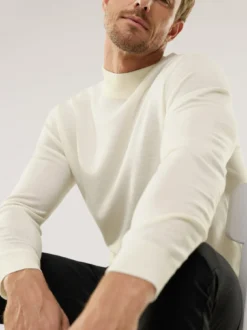 Stehbund-Pullover Merino Extrafein