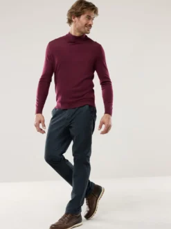 Stehbund-Pullover Merino Extrafein