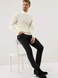 Stehbund-Pullover Merino Extrafein