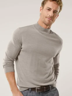 Stehbund-Pullover Merino Extrafein