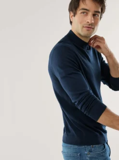 Stehbund-Pullover Merino Extrafein